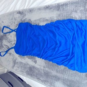 Ruched Blue Royal Dress